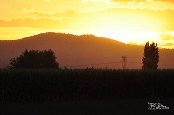 Um belo fim de tarde na região de Rengo, ao sul de Santiago, no Chile
